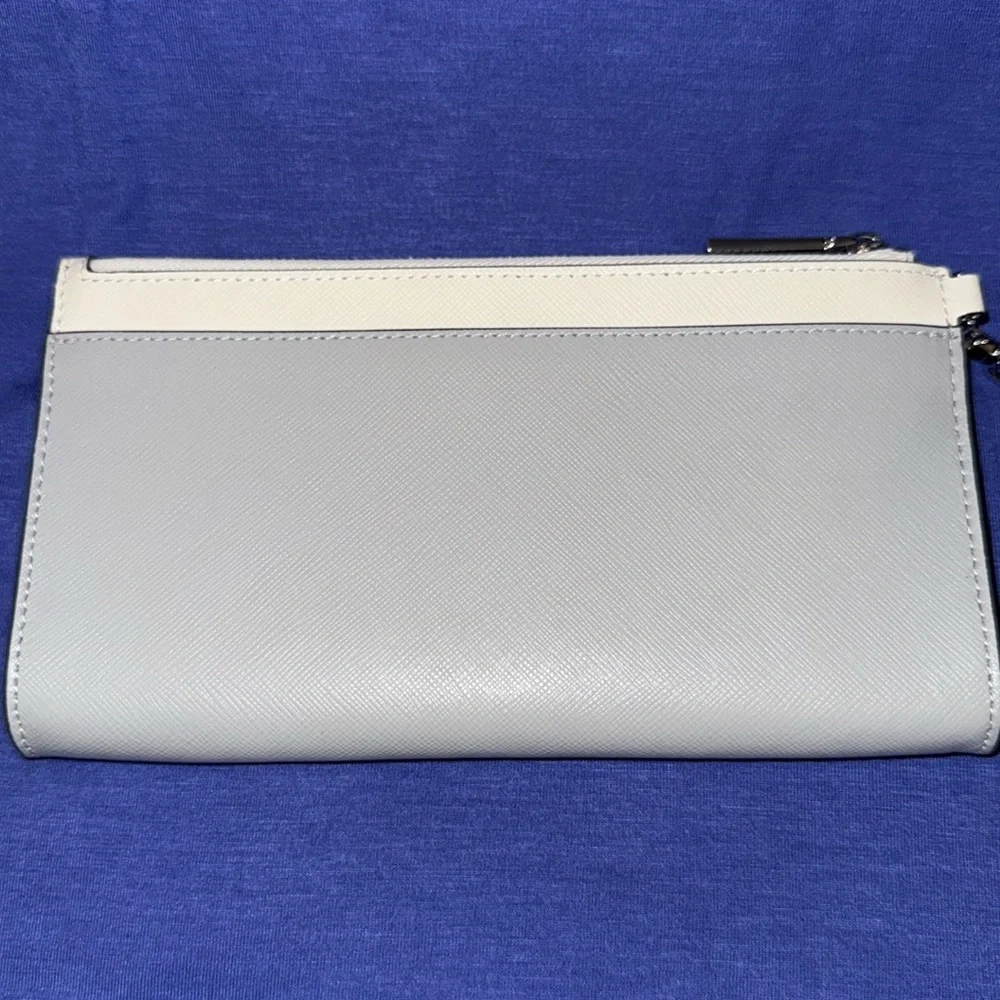 kate spade Black, White and Gray double zip Wristlet